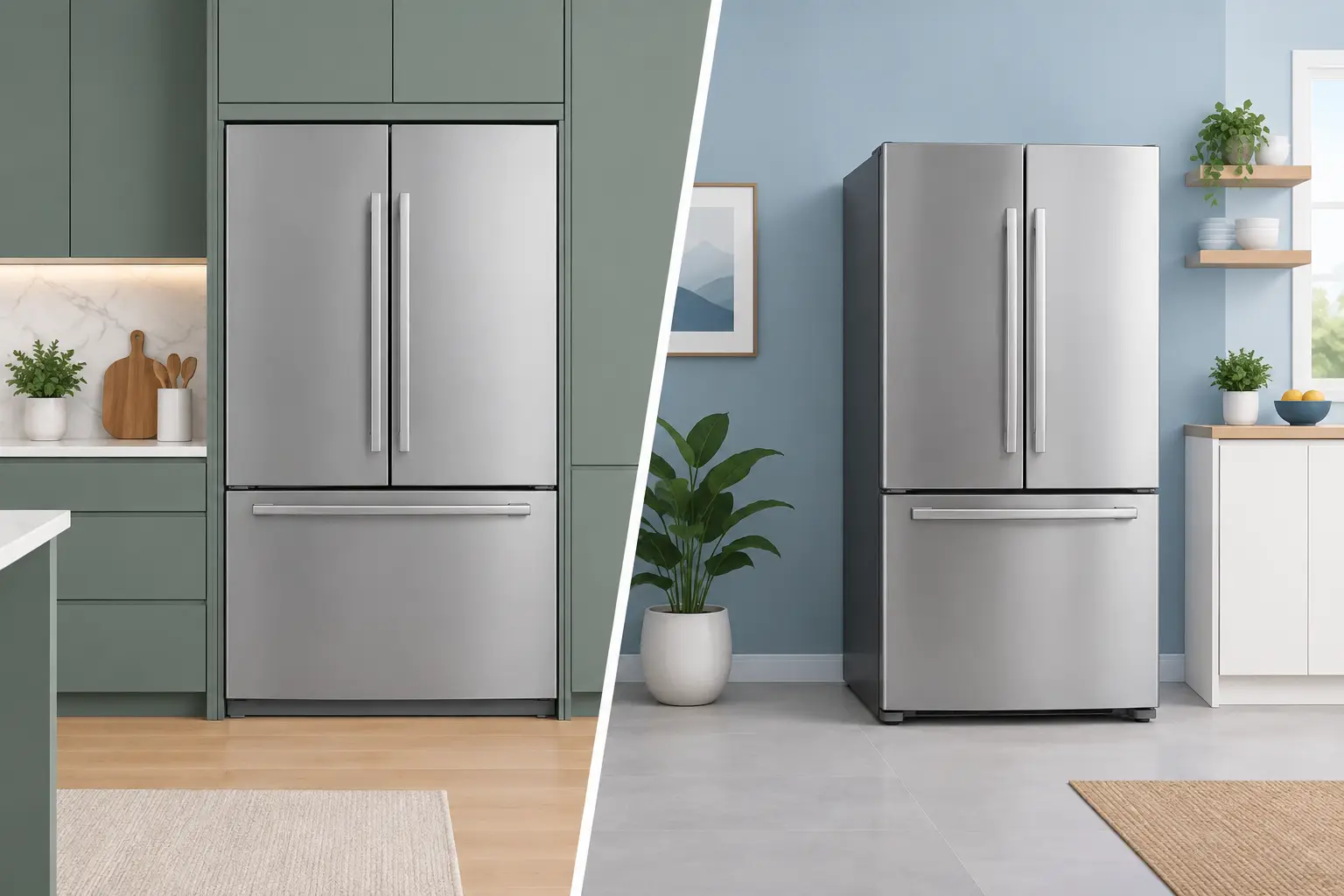 Built-In Versus Freestanding Refrigerators